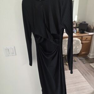 Elegant Black Long Sleeve Dress